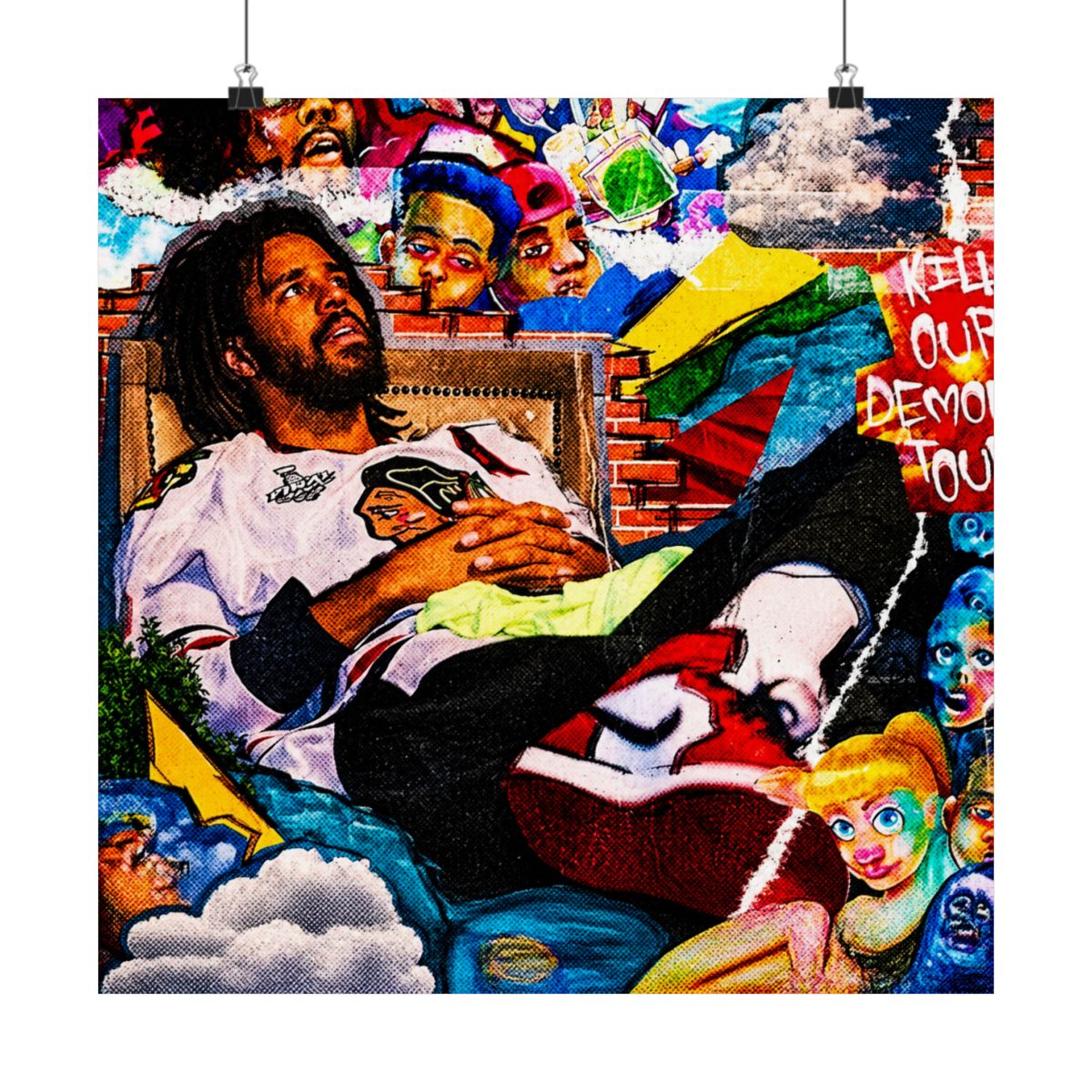 jcole, hiphop, rap, music, dreamville, artist, rapper, love, cole, icon, tribute, portrait, lyricist, poet, wordplay, musician, great, greatest, tyrell | J. Cole - alternate angle 5, merchandise