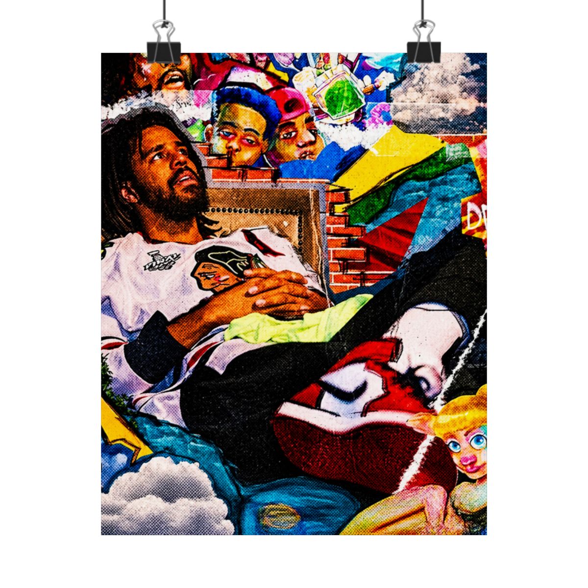 jcole, hiphop, rap, music, dreamville, artist, rapper, love, cole, icon, tribute, portrait, lyricist, poet, wordplay, musician, great, greatest, tyrell | J. Cole - alternate angle 3, merchandise