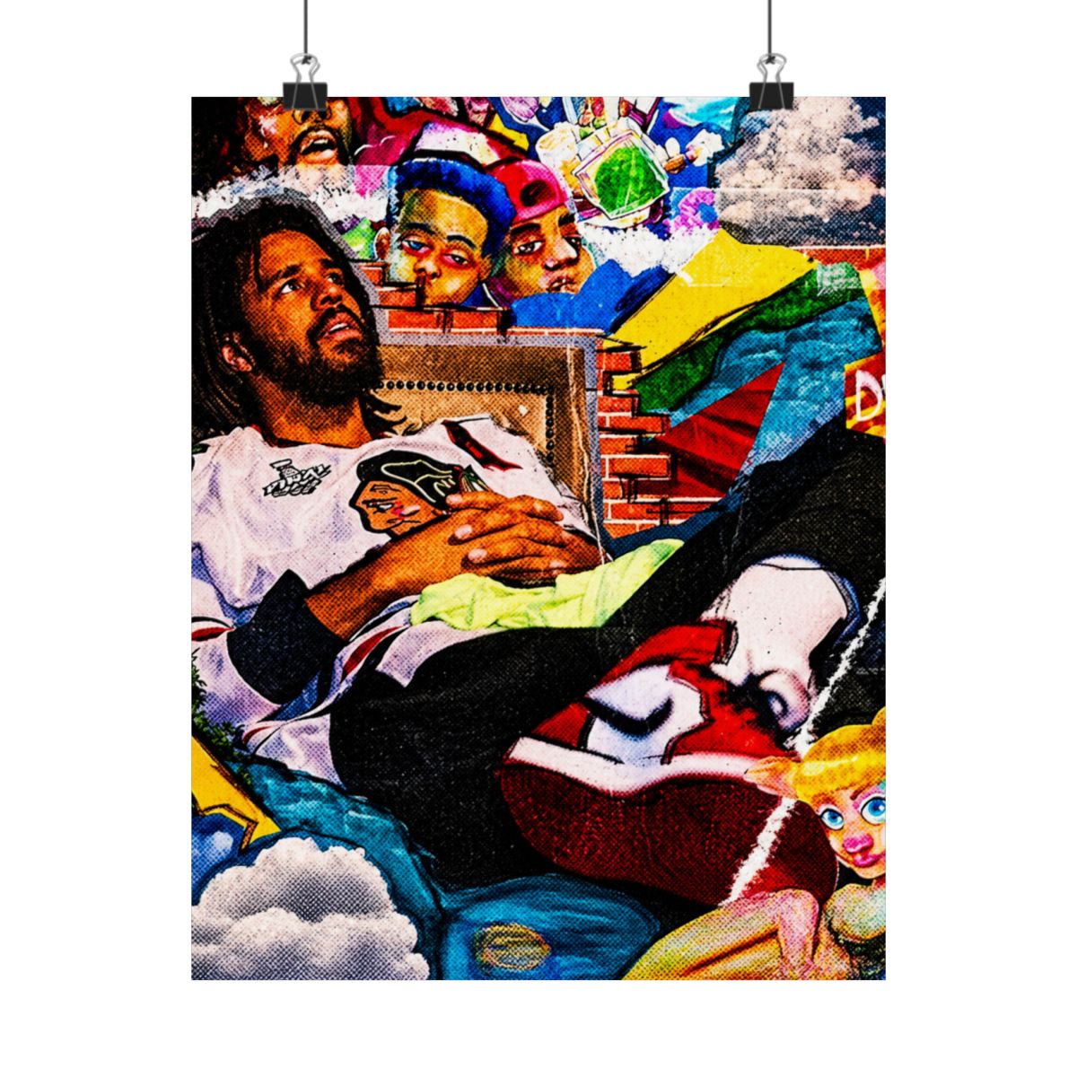 jcole, hiphop, rap, music, dreamville, artist, rapper, love, cole, icon, tribute, portrait, lyricist, poet, wordplay, musician, great, greatest, tyrell | J. Cole - alternate angle 2, merchandise