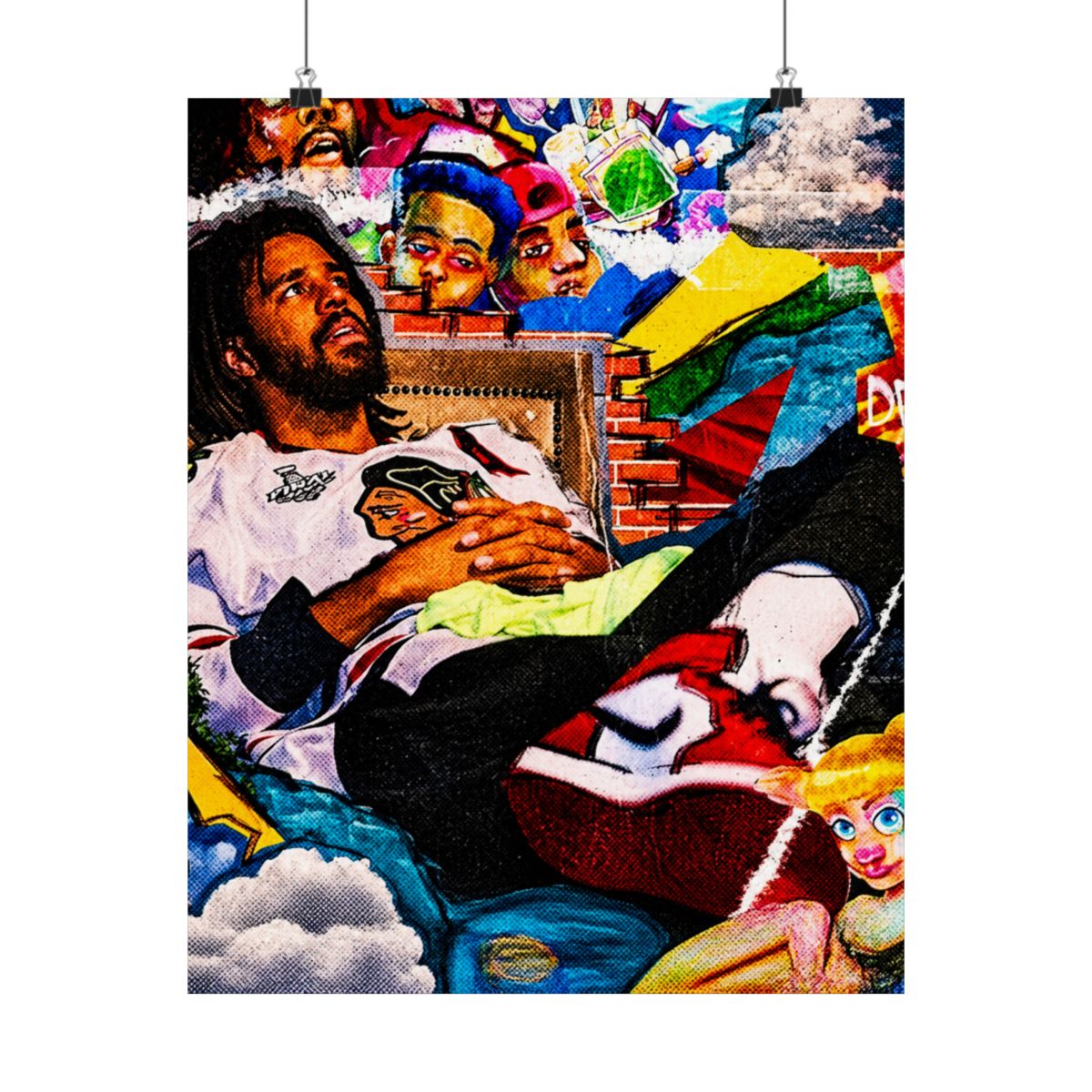 jcole, hiphop, rap, music, dreamville, artist, rapper, love, cole, icon, tribute, portrait, lyricist, poet, wordplay, musician, great, greatest, tyrell | J. Cole - alternate angle 1, merchandise